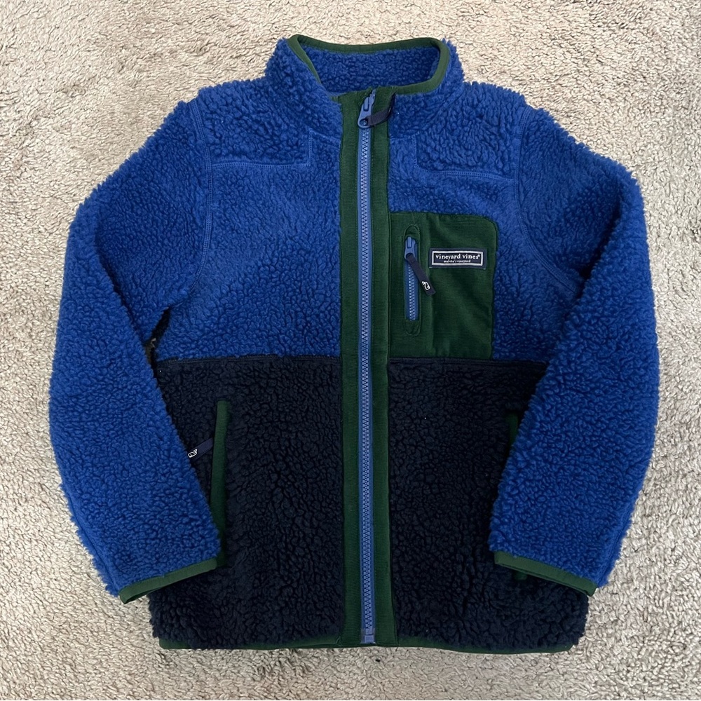 Vineyard Vines Supershep Fleece in Blue and Navy